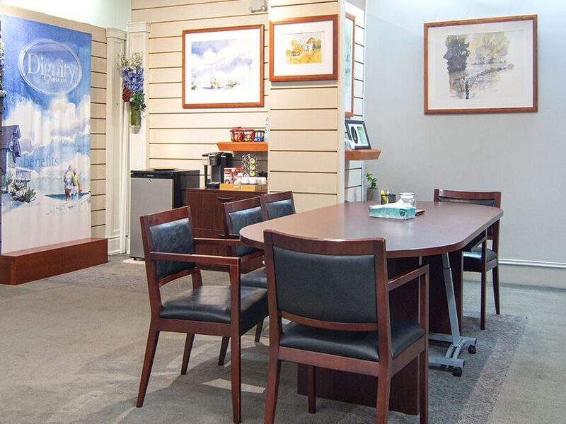 The arrangement room where families plan services